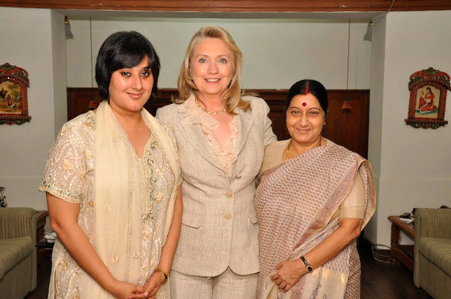 Bunsari Swaraj With Hillary Clinton